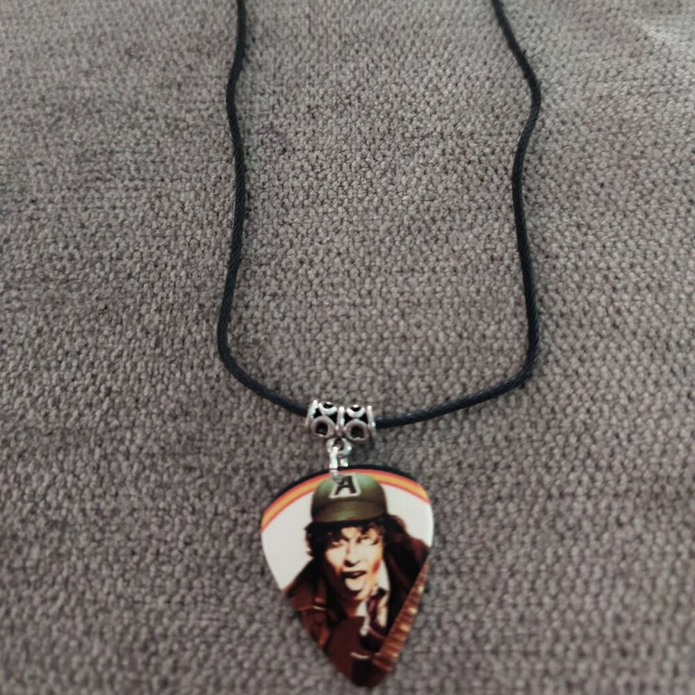 AC / DC ANGUS YOUNG GUITAR PICK NECKLACE
